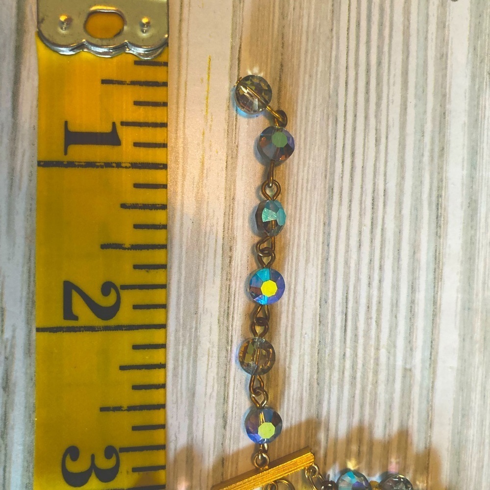 Stunning 5 strand vintage irredescent crystal bead necklace - Picture 7 of 13